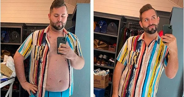 VittaBurn customer Chad before and after photos